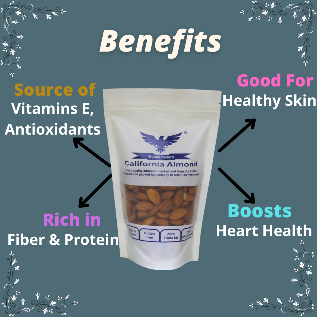 California Almond 250 gm Pouch