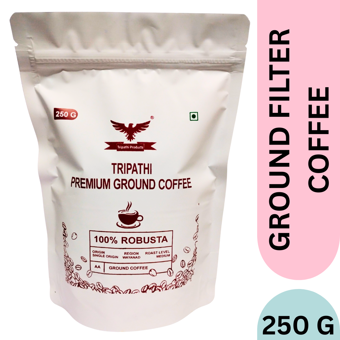 Tripathi Products Premium Robusta Ground Coffee 250 Grams